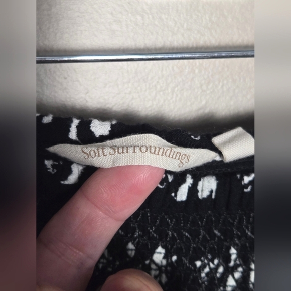 Soft Surroundings Boho Festival Gauze Flare Leg Pants, Petite Medium - Picture 2 of 4